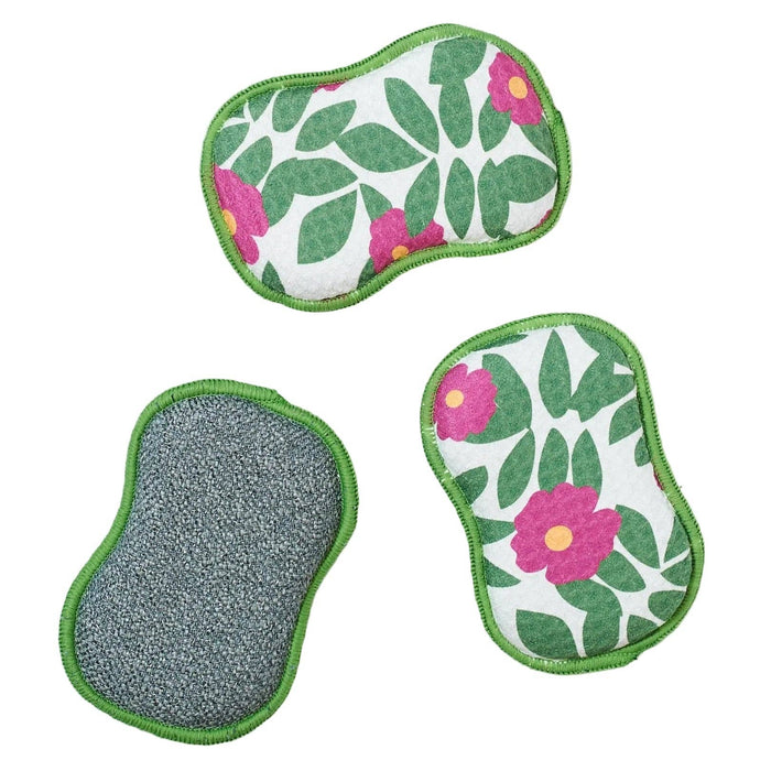 Beach Roses Reusable Sponges (Set of 3)
