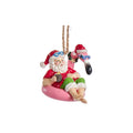 Beach Santa Sitting On Float Ornament