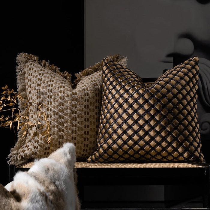 Bella Hand Woven Throw Pillow Modern Luxuries Inc.