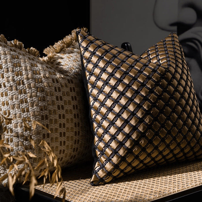 Bella Hand Woven Throw Pillow Modern Luxuries Inc.