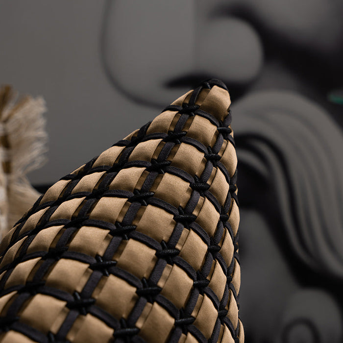 Bella Hand Woven Throw Pillow Modern Luxuries Inc.