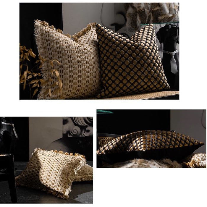 Bella Hand Woven Throw Pillow Modern Luxuries Inc.