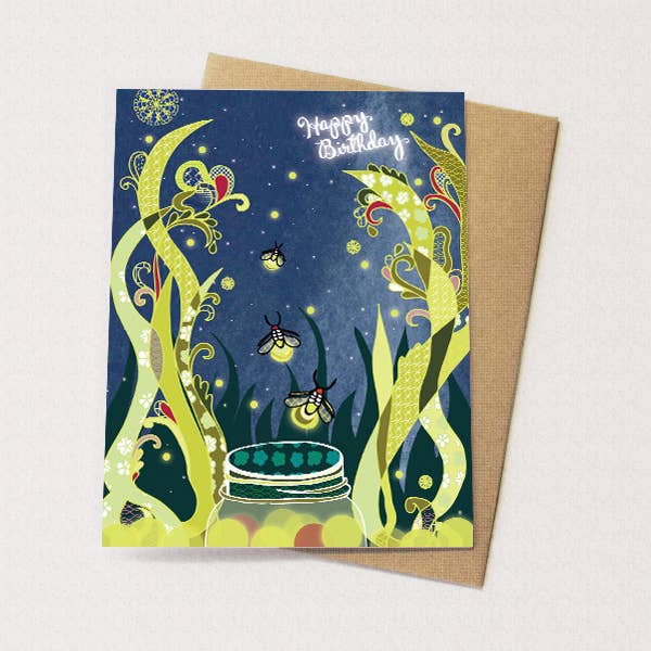 Birthday Card: Fireflies