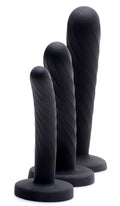 Black 3 Piece Silicone Strap-On Set Image 1