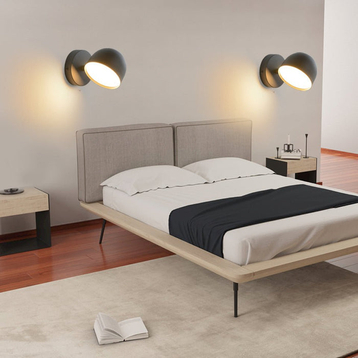 Blaze Wall Lamp - Black - No Plug / Warm White / 5.9" x 3.9" x 4.3" / 15cm x 10cm x 11cm - Level Decor