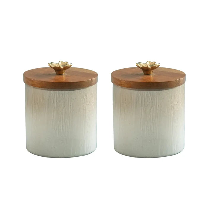Blossom glass jar small - set of 2