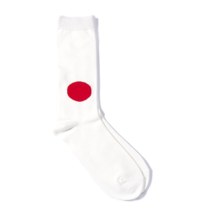 BLUE BLUE JAPAN FLAG SOCKS NATURAL