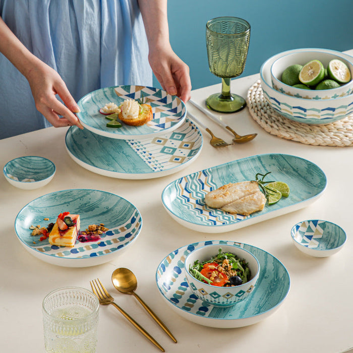 Blue Isla Ceramic Tableware Collection Scandi South