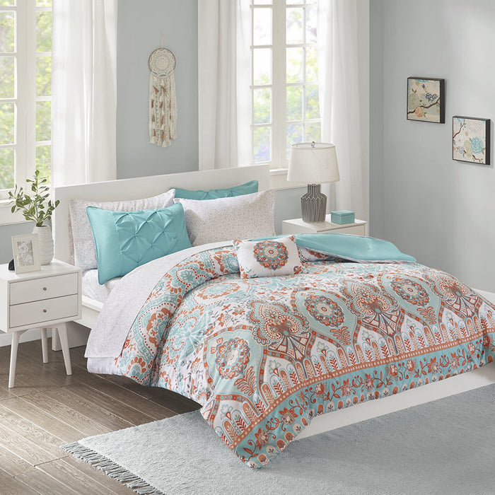 Boho Comforter Set with Bed Sheets Doba