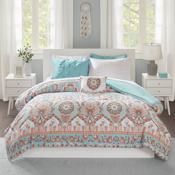 Boho Comforter Set with Bed Sheets Doba