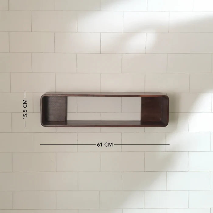 Boxy Wooden Wall Shelf