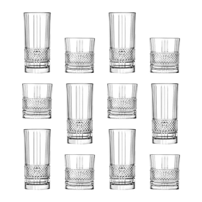 12 Piece Brillante Glassware Set