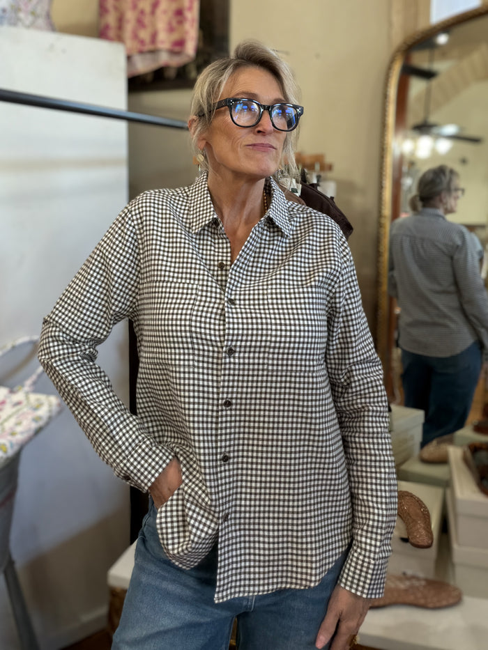 Brynn 2 Pocket Shirt - Brown