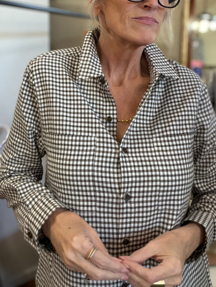 Brynn 2 Pocket Shirt - Brown