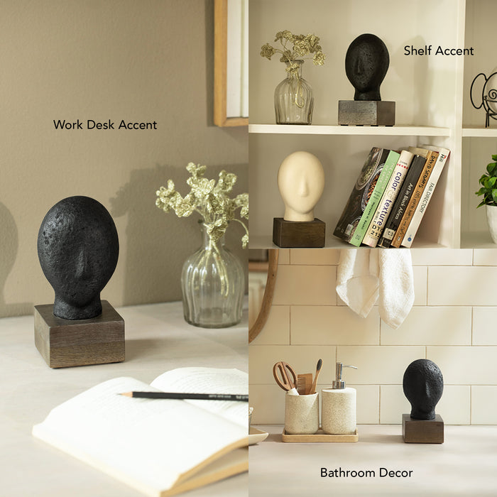 Calm Face Ecomix Sculpture - Black