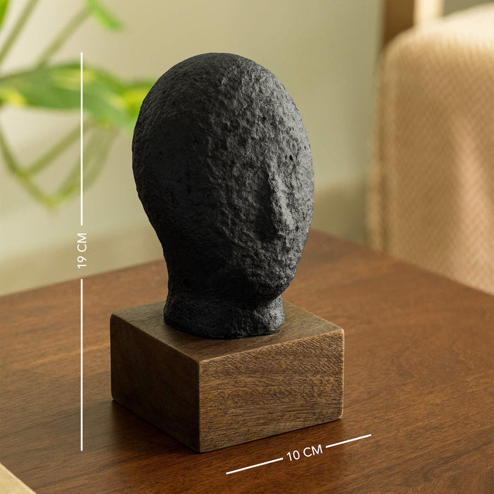 Calm Face Ecomix Sculpture - Black