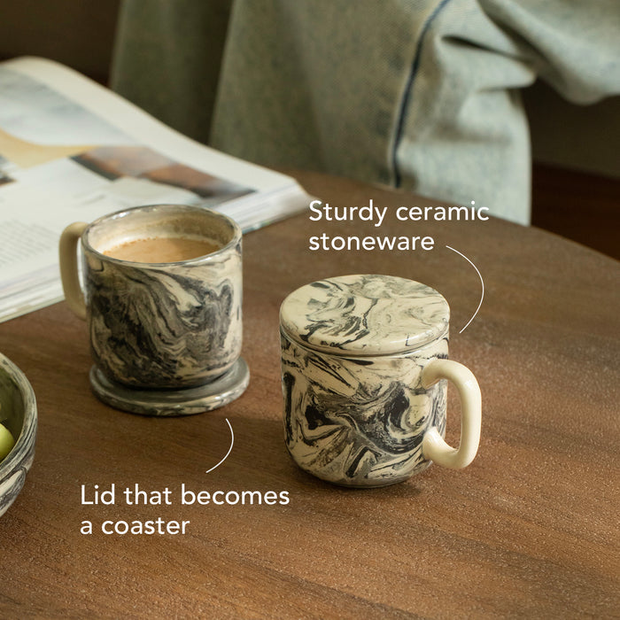 Carbon Ceramic Mug Set of Two