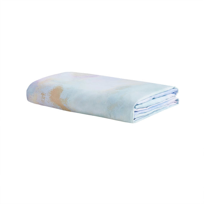 Cassie Watercolor Tie Dye Duvet Cover Set with Throw Pillow Doba
