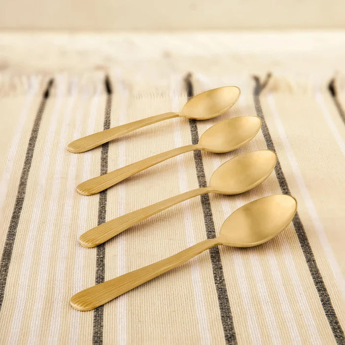 Celestial Brass Table Spoon Set of 4