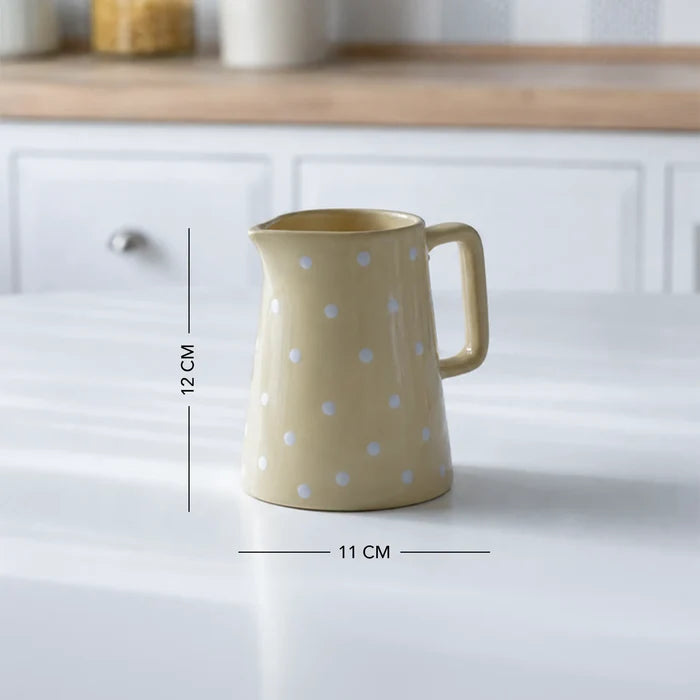 Ceramic Jug Small Polka Dots Lemon