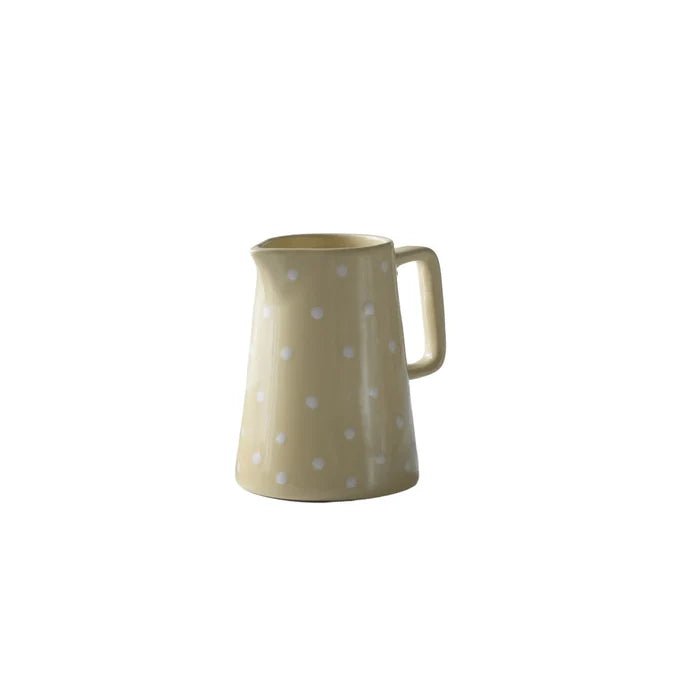 Ceramic Jug Small Polka Dots Lemon