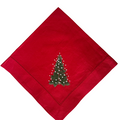 Christmas Tree Red Dinner Napkins Set/4