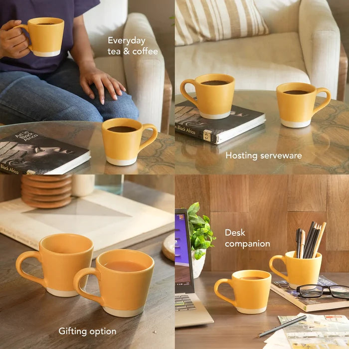 Chrome Ceramic Mug set of 2