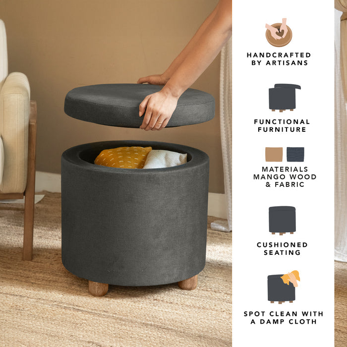 Cinnamon Storage Ottoman