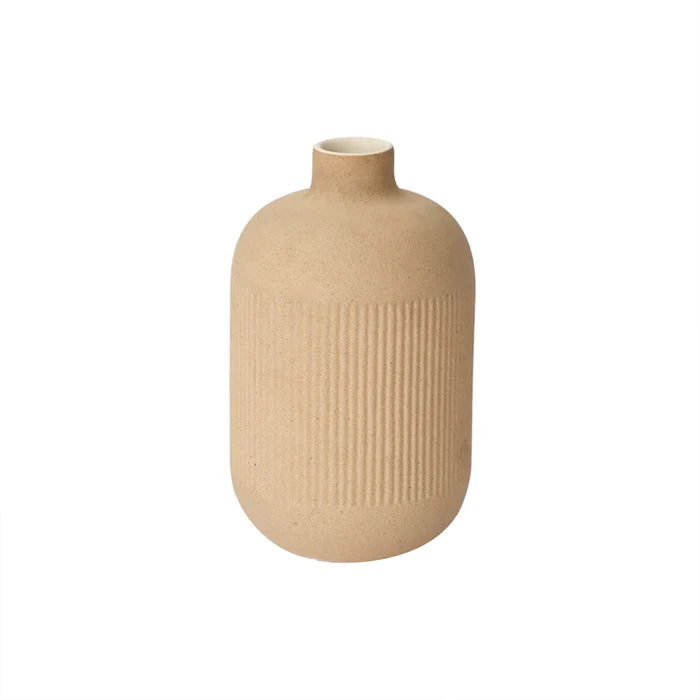 Classic Beige Ceramic Vase - Tall