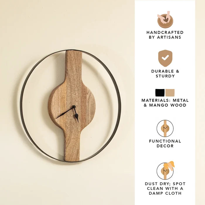 Classique Metal & Wooden Wall Clock