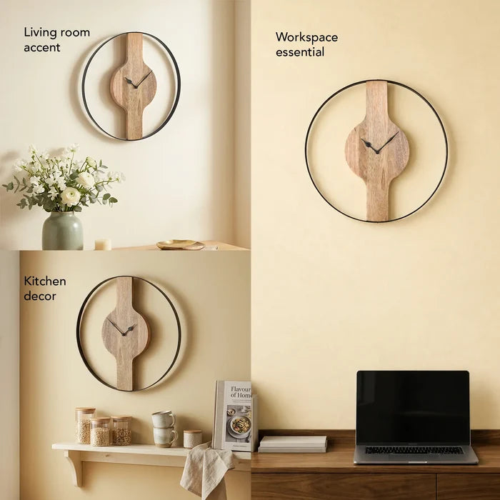 Classique Metal & Wooden Wall Clock