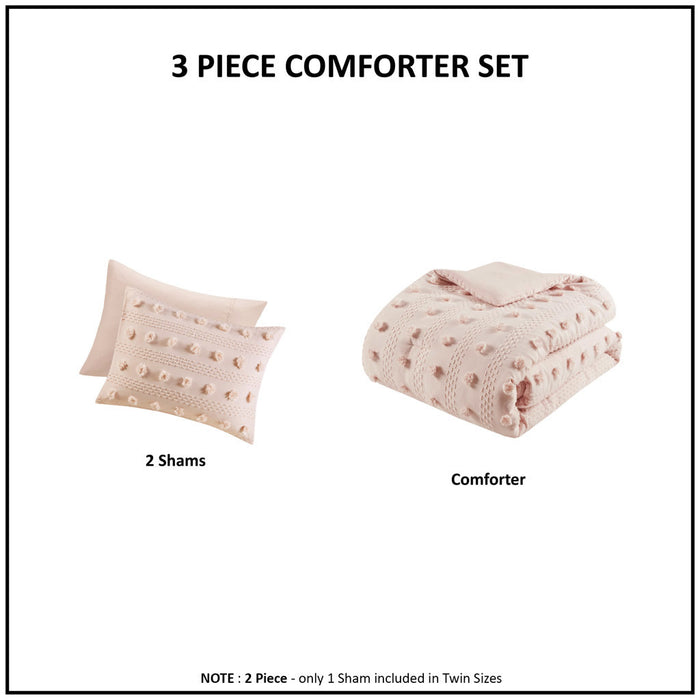 Clip Jacquard Comforter Set Doba