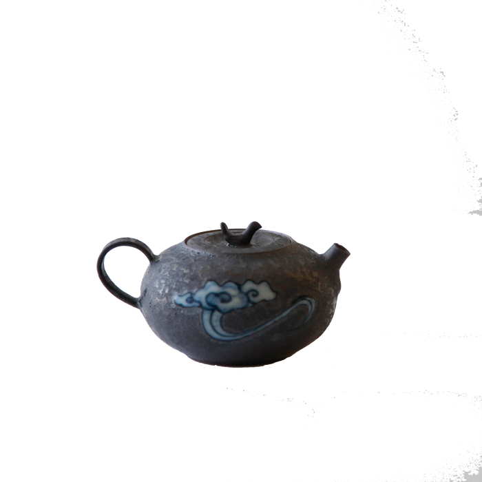 Cloud and Bird Teapot Wide