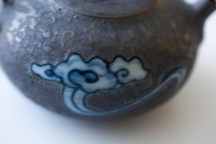 Cloud and Bird Teapot Wide
