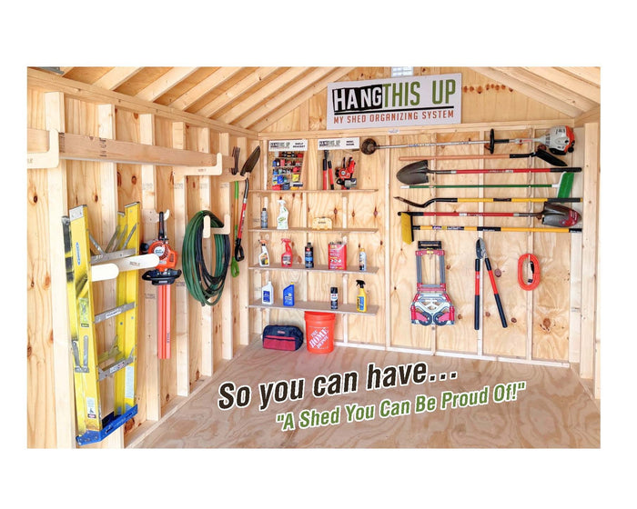 Complete Stud Mounted Shed Organization Kit - HangThis Up