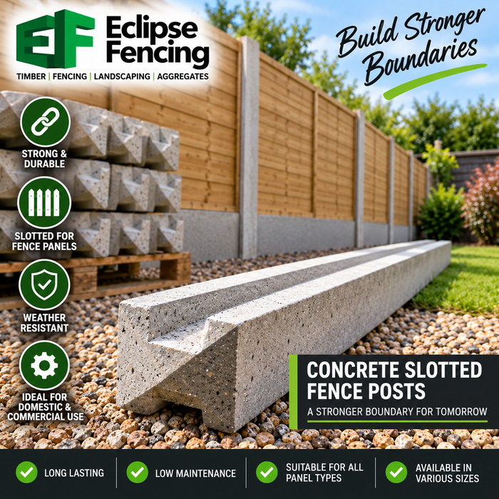 Concrete Slotted Fence Post – Durable & Long-Lasting Fencing Support-Eclipse Fencing
