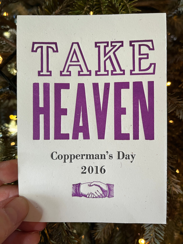 Copperman's Day 2016: Take Heaven