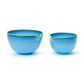 Corn Flower Blue Spouted Glass Bowl, Medium