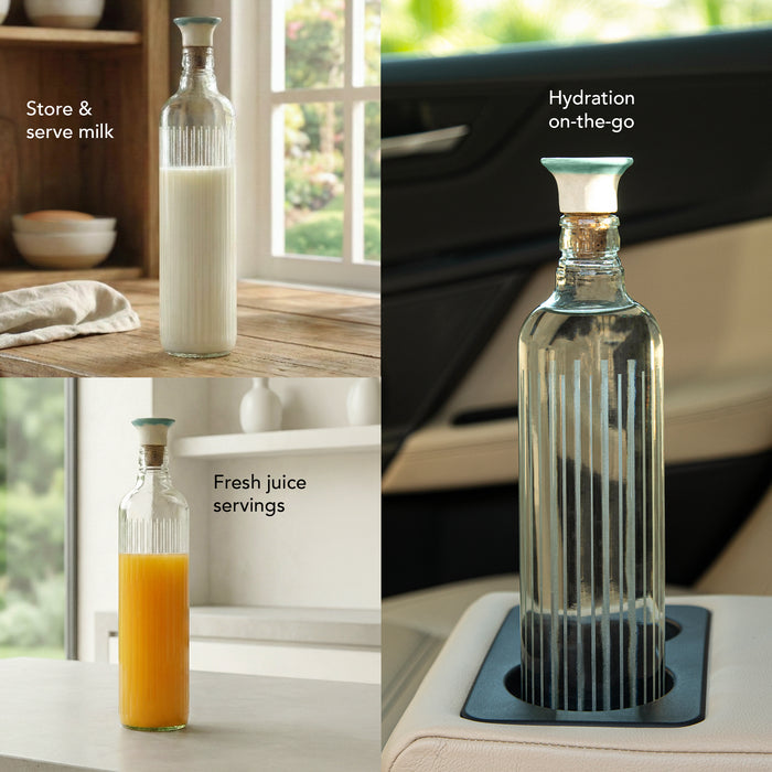 Cove Glass Bottle With Ceramic Stopper