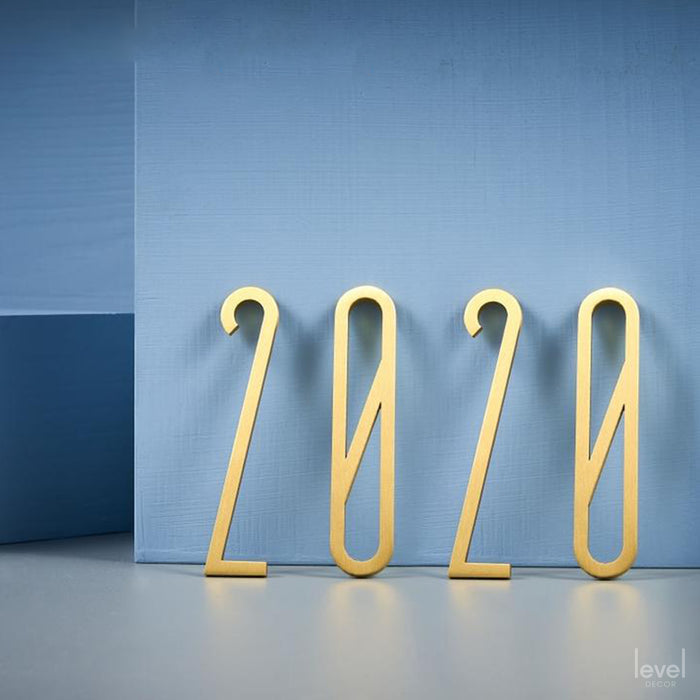 Creative Brass Digits 0-9 For Door Plates - Level Decor