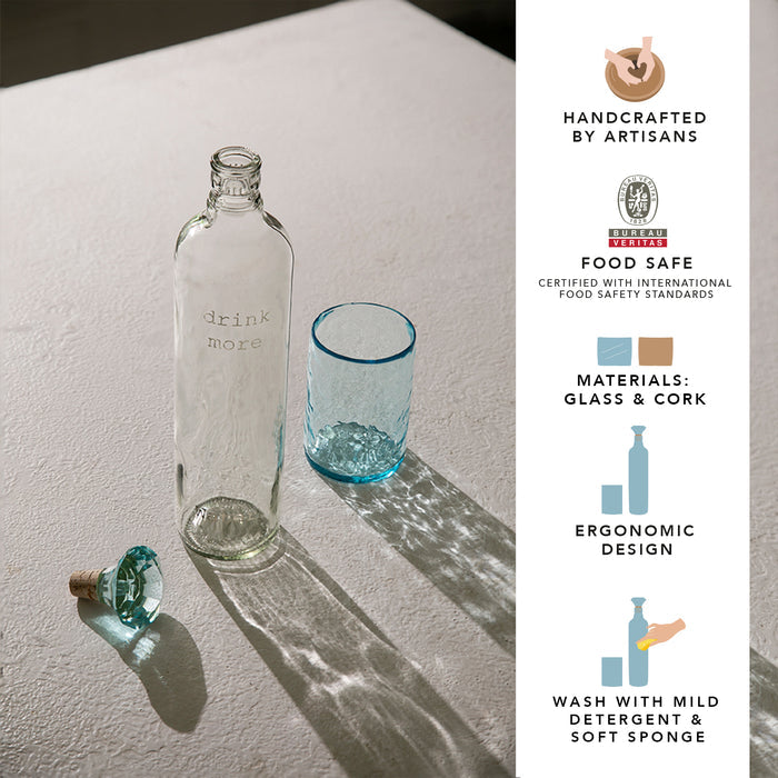 Crown Glass Bottle with Tumbler