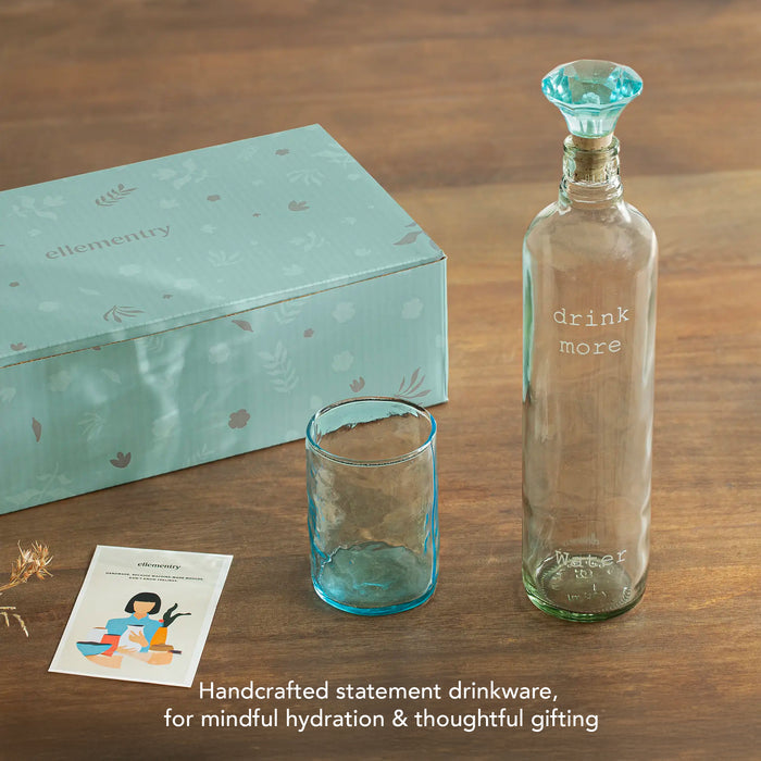Crown Glass Bottle with Tumbler
