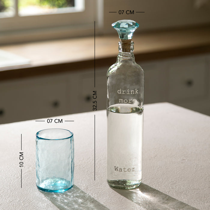 Crown Glass Bottle with Tumbler