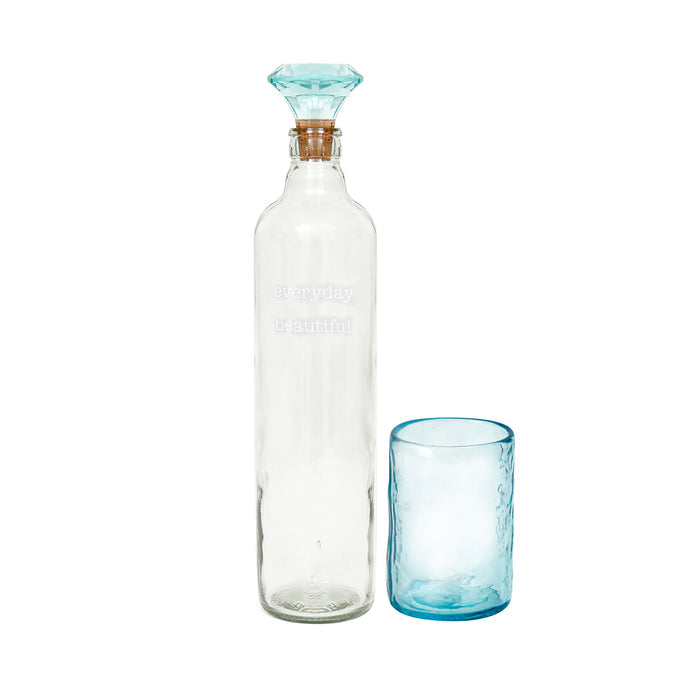 Crown Glass Bottle with Tumbler
