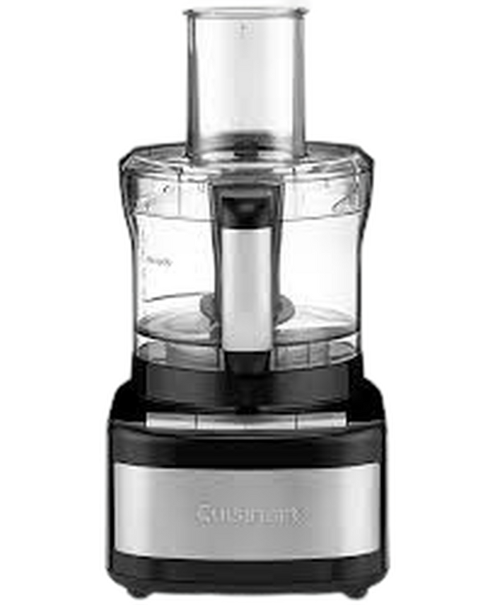 Manufacturer catalog image of the Cuisinart CFP-8BK 8-cup food processor in black stainless.