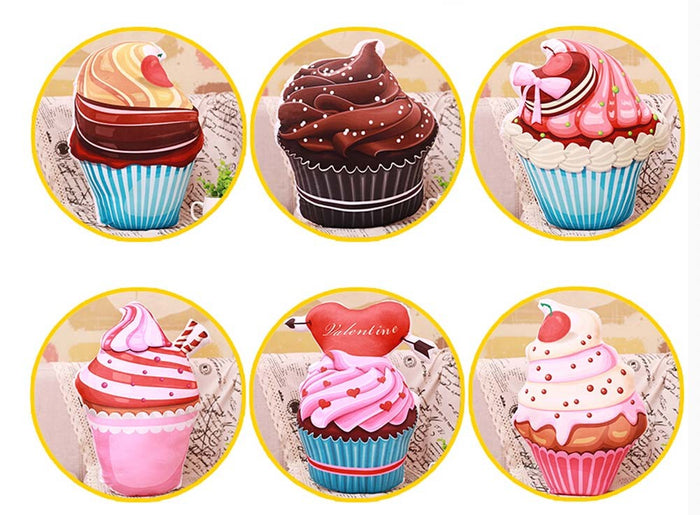 Cutesy Cocoa Cupcake Plush Stuffed Throw Pillow Doba