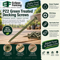 Decking Screws PZ2 Green Treated – Durable & Weather-Resistant Fixings-Eclipse Fencing