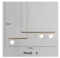 Designer Glass Ball Chandelier - 3 HEAD A / golden finish / Warm White - Level Decor