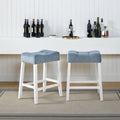Devonshire Set of 2 Tufted Saddle Seat Stools Doba