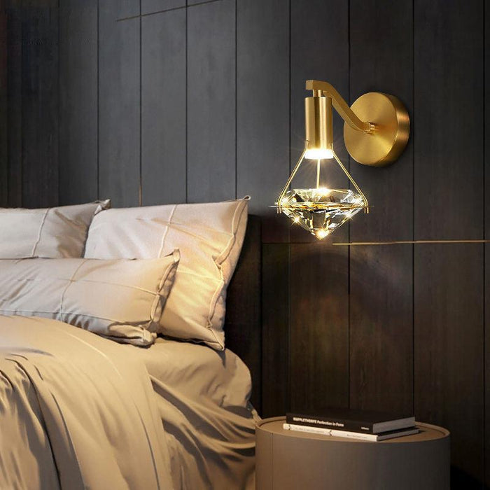 Diamond Drop Crystal LED Wall Light - Divine Heart L.A.